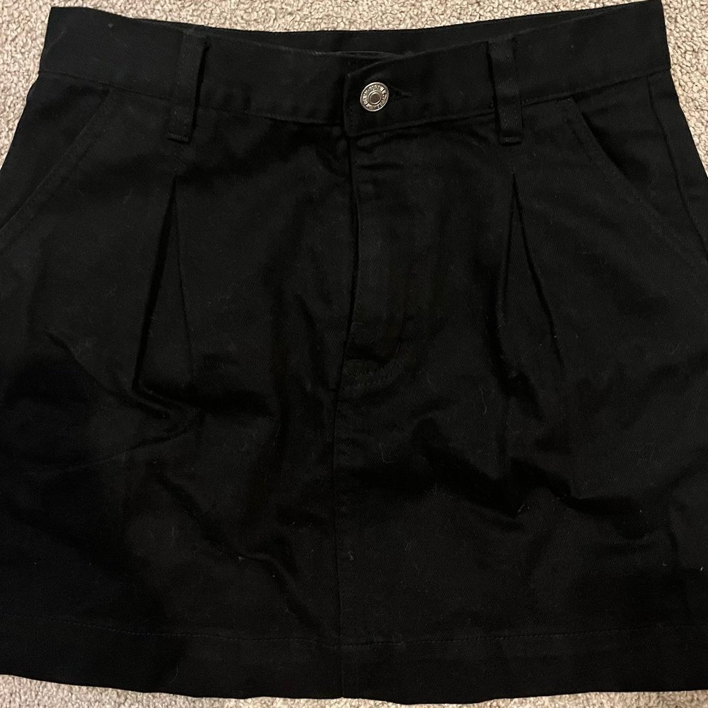 Black Denim Skirt